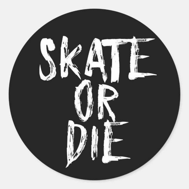 Sticker Rond Patinage ou mort, Roller Derby design (Devant)