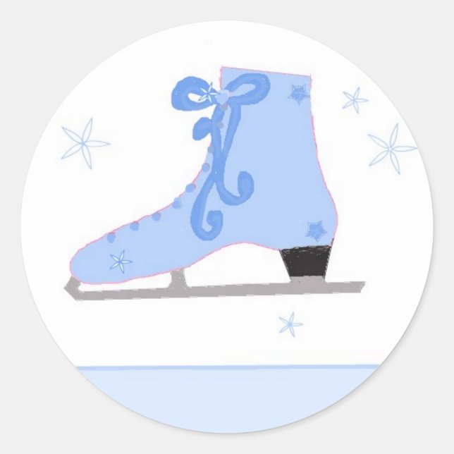 Sticker Rond Patinage sur glace (Devant)
