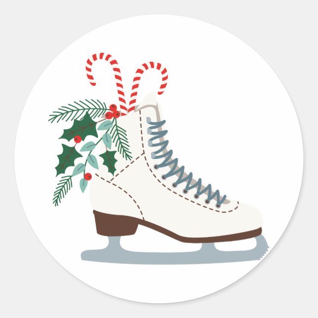 Sticker Rond Patinage sur glace (Devant)