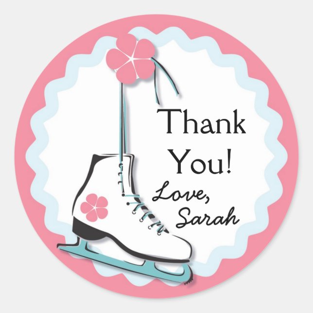 Sticker Rond Patinage sur glace (Devant)