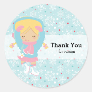 Sticker Rond Patinage sur glace