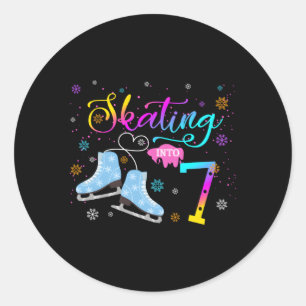 Sticker Rond Patinage Sur Glace En 7 Familles