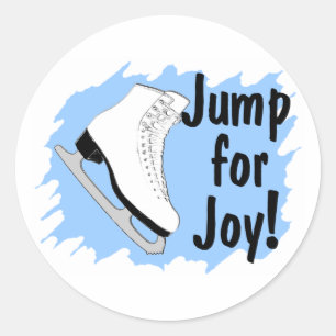 Sticker Rond Patiner de joie bleu skate