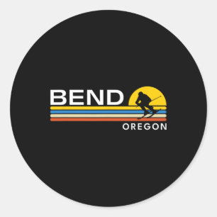 Sticker Rond Patiner Oregon Ski Vintage Retro Souvenirs