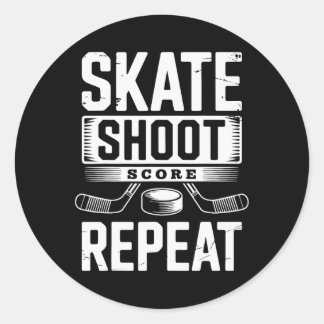 Sticker Rond Patiner Tirer Score Répéter (2) 