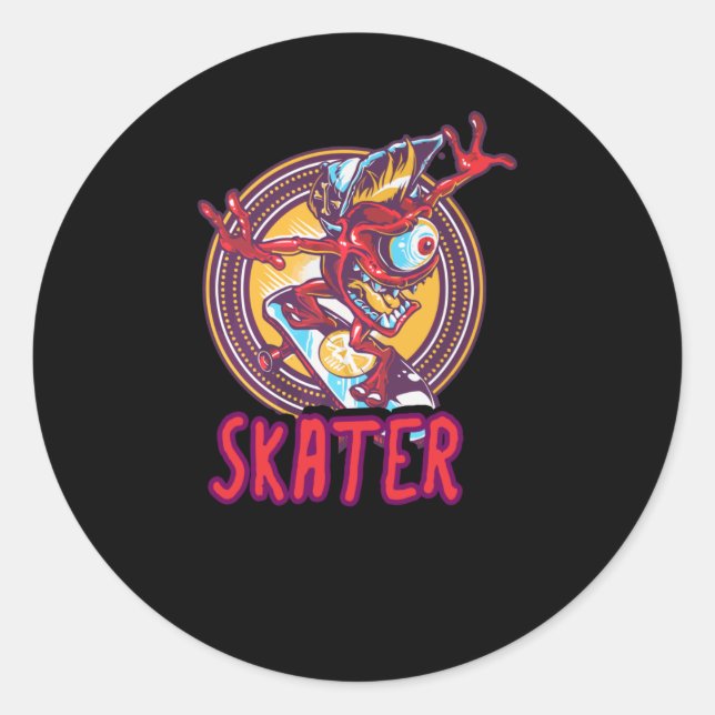Sticker Rond Patineur (Devant)
