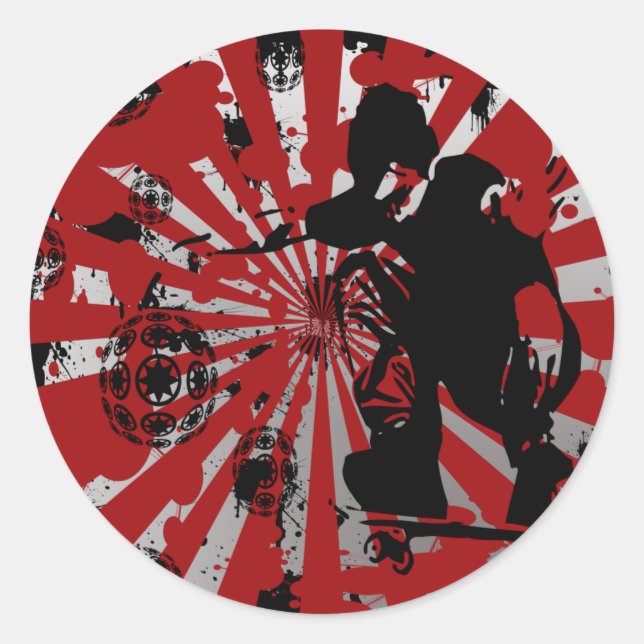 Sticker Rond Patineur (Devant)