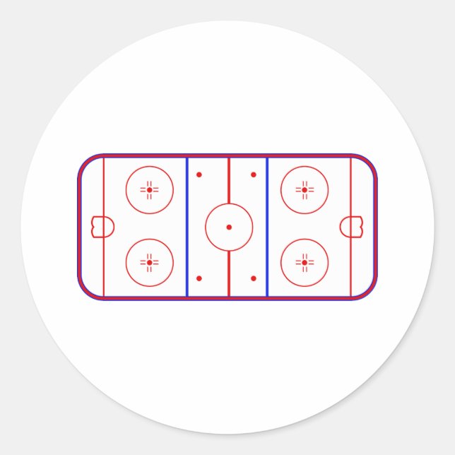 Sticker Rond patinoire de hockey (Devant)