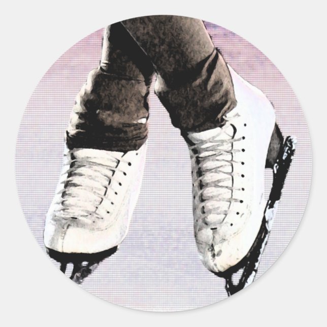 Sticker Rond Patins artistiques (Devant)