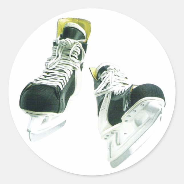Sticker Rond Patins de hockey (Devant)