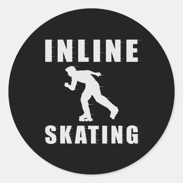 Sticker Rond Patins Patinage en ligne Patinage en ligne Inliner (Devant)
