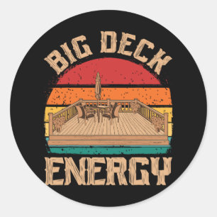 Sticker Rond Patio Big Deck Energie Grill Viande Extérieure Bar