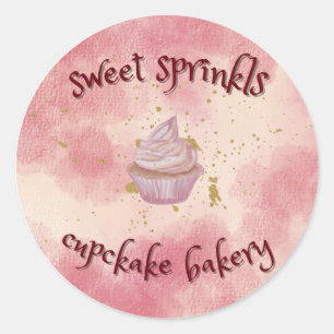 Sticker Rond Pâtisserie Colorée Boulangerie Desserts Traiteur P