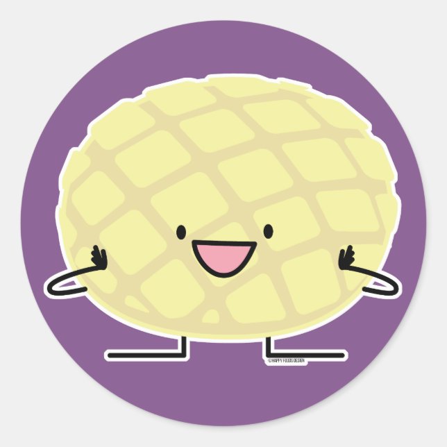 Sticker Rond Patisserie doux de pain de conque japonaise de (Devant)