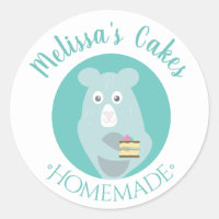 Pâtisserie Maison Logo Gâteau avec Ours