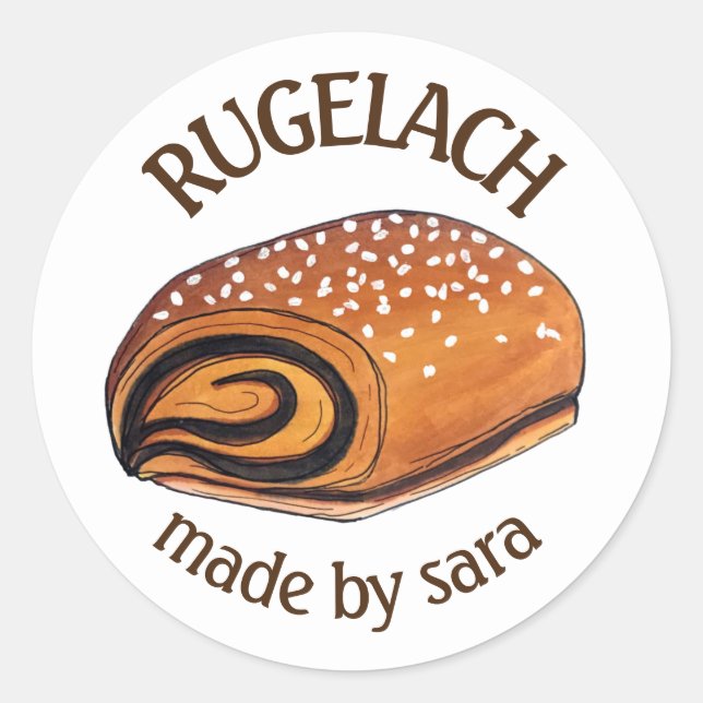 Sticker Rond Pâtisserie Rugelach Boulangerie Maison Faite À La  (Devant)