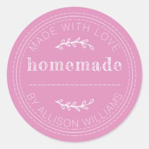 Sticker Rond Pâtisseries maison rustiques Confiture Boîte Fuchs