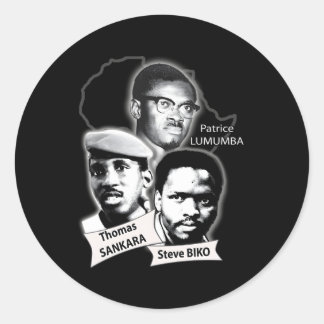 Sticker Rond Patrice Lumumba Thomas Sankara Steve Biko