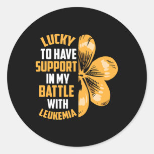 Sticker Rond Patricks Jour Quatre Leaf Clover Augmenter la leuc