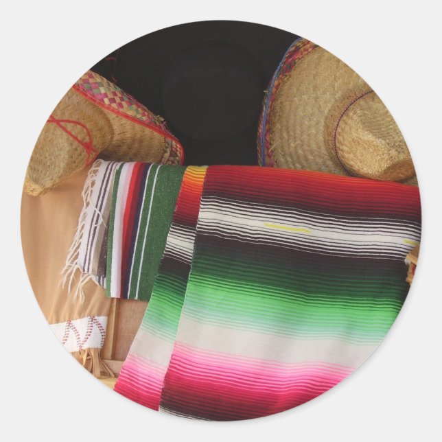 Sticker Rond Patrimoine mexicain (Devant)