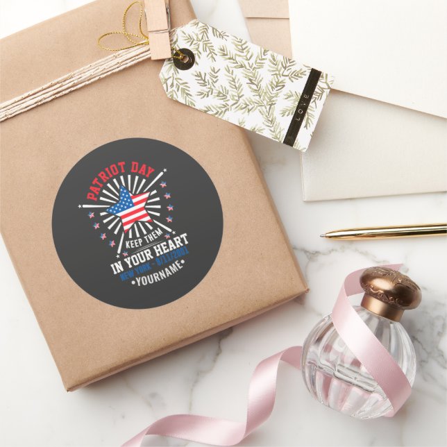 Sticker Rond Patriot Day Never Forget September 11 2001 (Cadeaux)