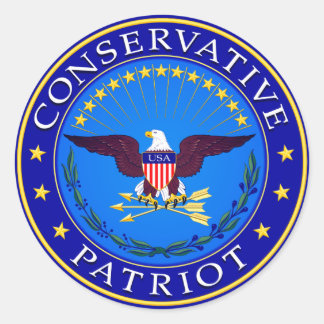 Sticker Rond Patriote conservateur