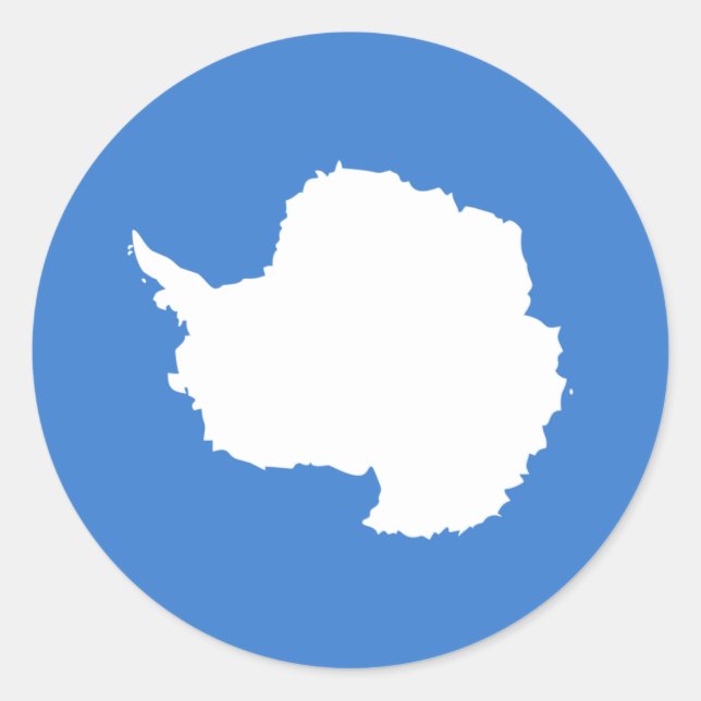 Sticker Rond Patriotic Antarctica Flag (Devant)