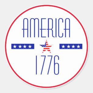 Sticker Rond Patriotique Américain