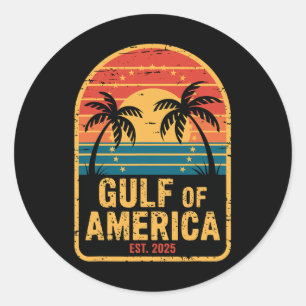 Sticker Rond Patriotique Trump Palms Beach Vacances Golfe D'Usa