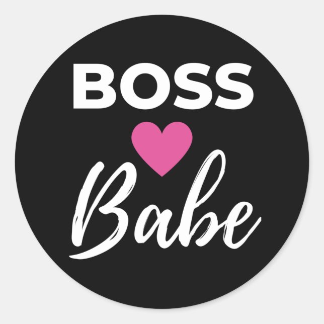 Sticker Rond Patron Babe (Devant)