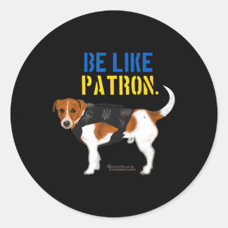 Sticker Rond Patron Jack Russell Terrier Ukraine Patron