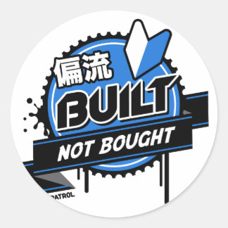 Sticker Rond Patrouille de dérive folle - Construit non acheté 