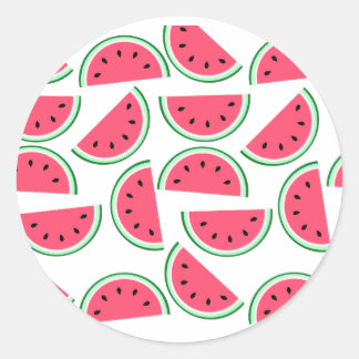 Sticker Rond pattern of watermelon