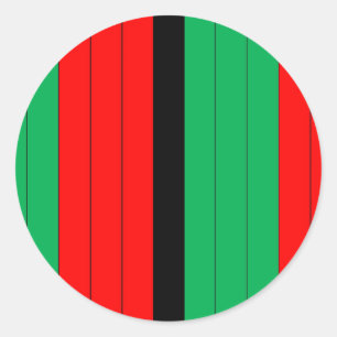 Sticker Rond Patterns de Kwanzaa Colors