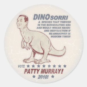 Sticker Rond Patty Murray contre Dino Sorri