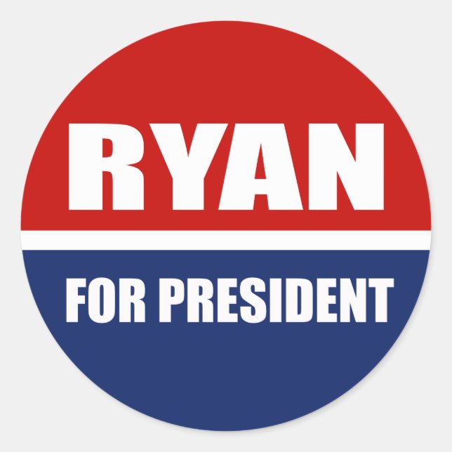 Sticker Rond Paul Ryan 2012 (Devant)