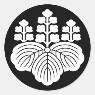 Sticker Rond Paulownia avec 5-7 fleurs