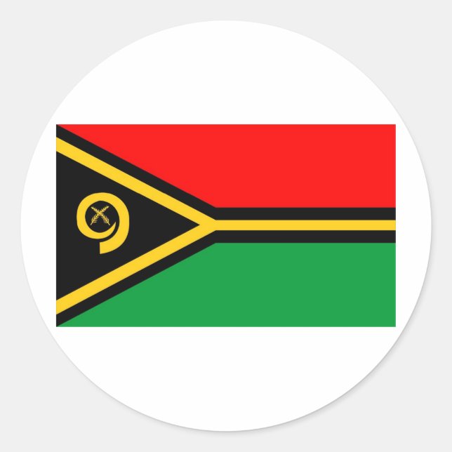 Sticker Rond pavillon de Vanuatu (Devant)