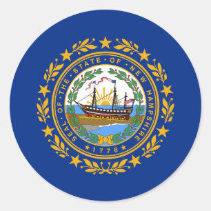 Sticker Rond Pavillon d'État du New Hampshire