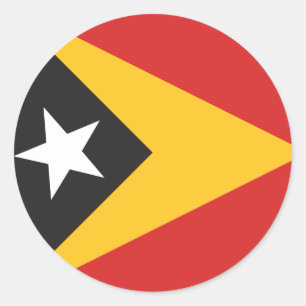 Sticker Rond Pavillon du Timor oriental