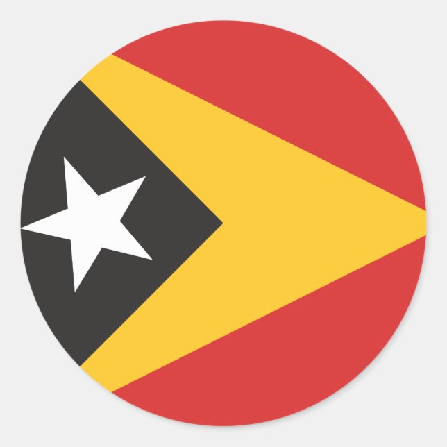 Sticker Rond Pavillon du Timor oriental (Devant)
