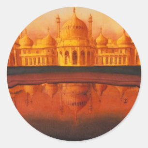 Sticker Rond "Pavillon Royal" Art Taj Mahal