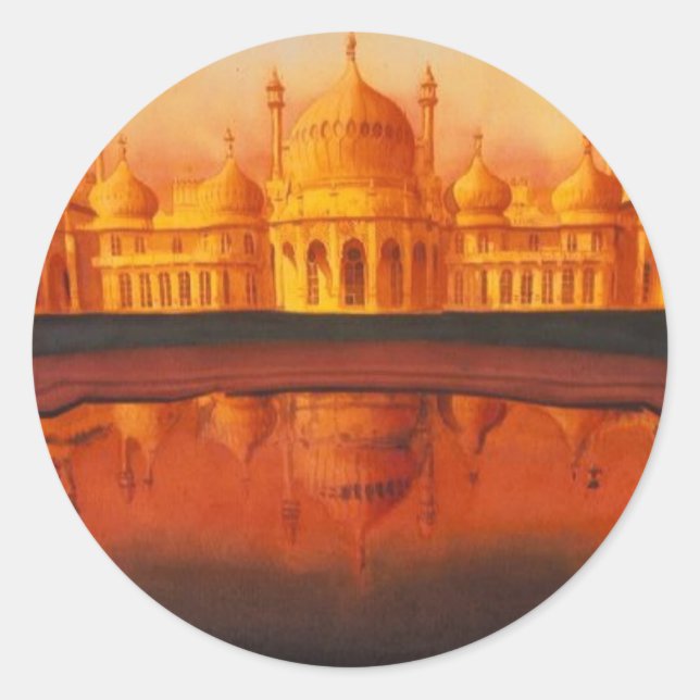 Sticker Rond "Pavillon Royal" Art Taj Mahal (Devant)