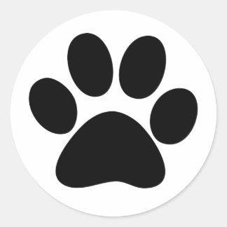 Sticker Rond Paw animal