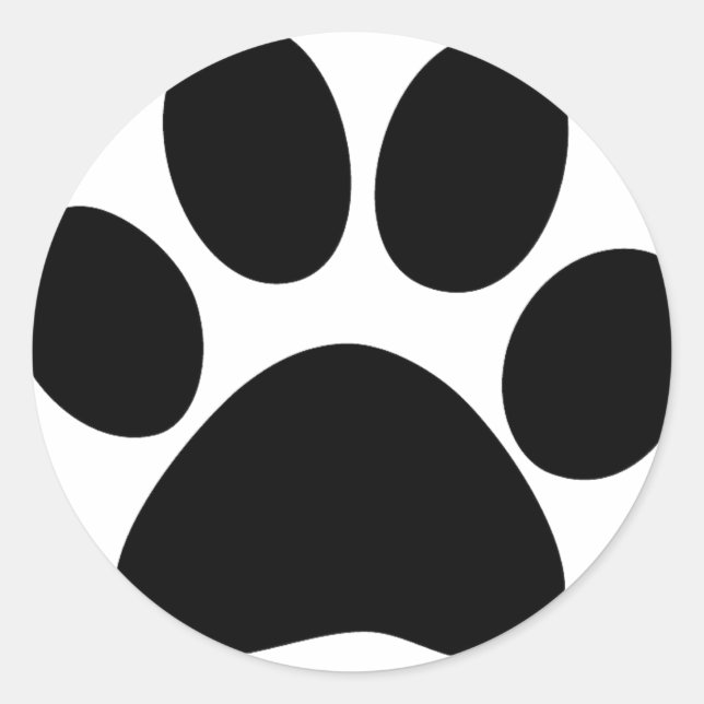Sticker Rond Paw animal (Devant)