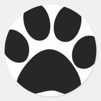 Sticker Rond Paw animal