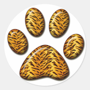 Sticker Rond Paw de tigre #1