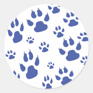 Sticker Rond Pawprints