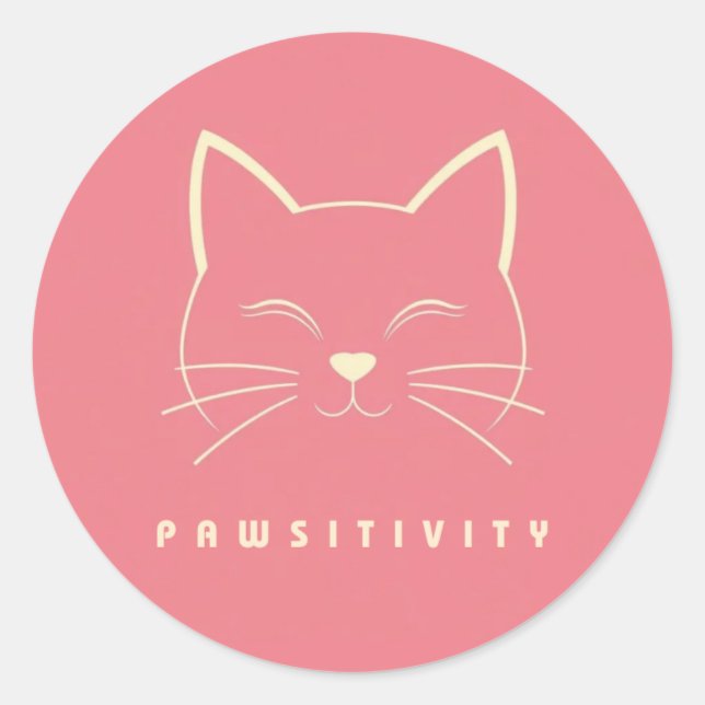 STICKER ROND PAWSITIVITY (Devant)