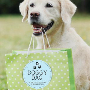 Sticker Rond Pawty Merci de chien moderne